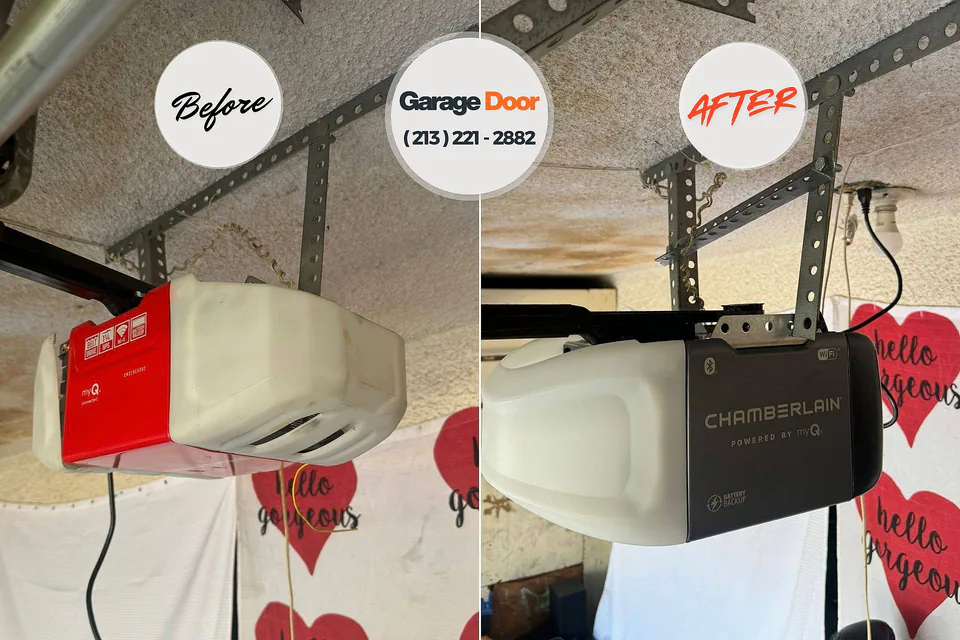 Before and after: garage door repair Waianae, HI